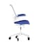 Flash Furniture Blue Mesh Mid-Back Task Chair with Roller Wheels BL-X-5M-WH-BLUE-RLB-GG - alternate 2